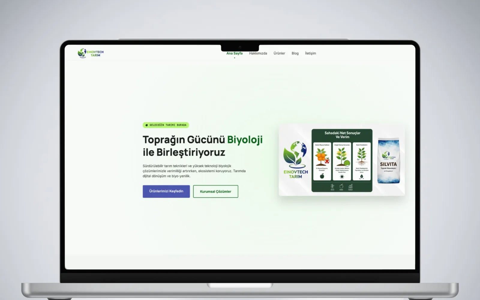 Inovtech Tarım kurumsal web sitesi tasarımı - Deniz Media Group
