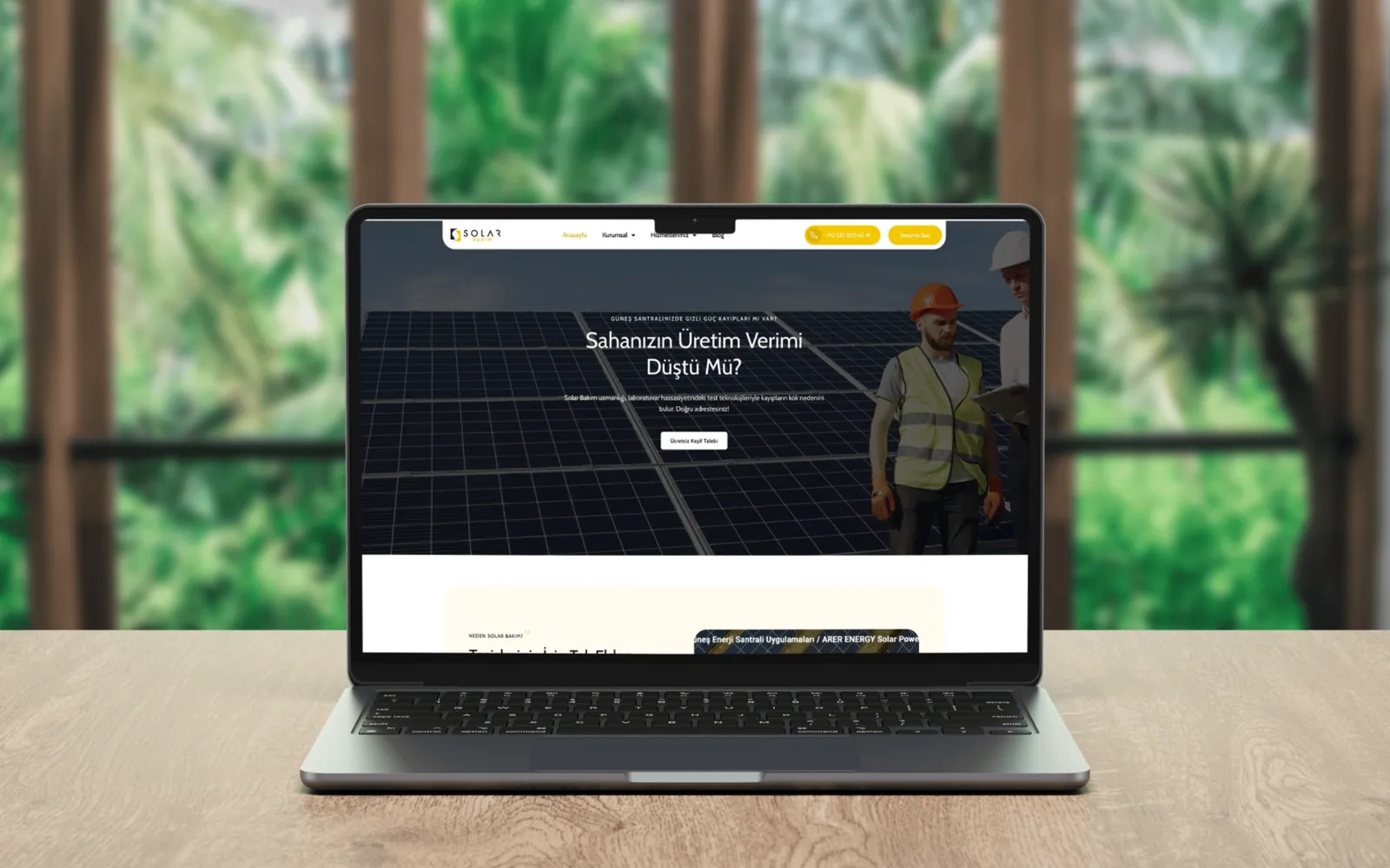 Solar Bakım kurumsal web sitesi tasarımı - Deniz Media Group