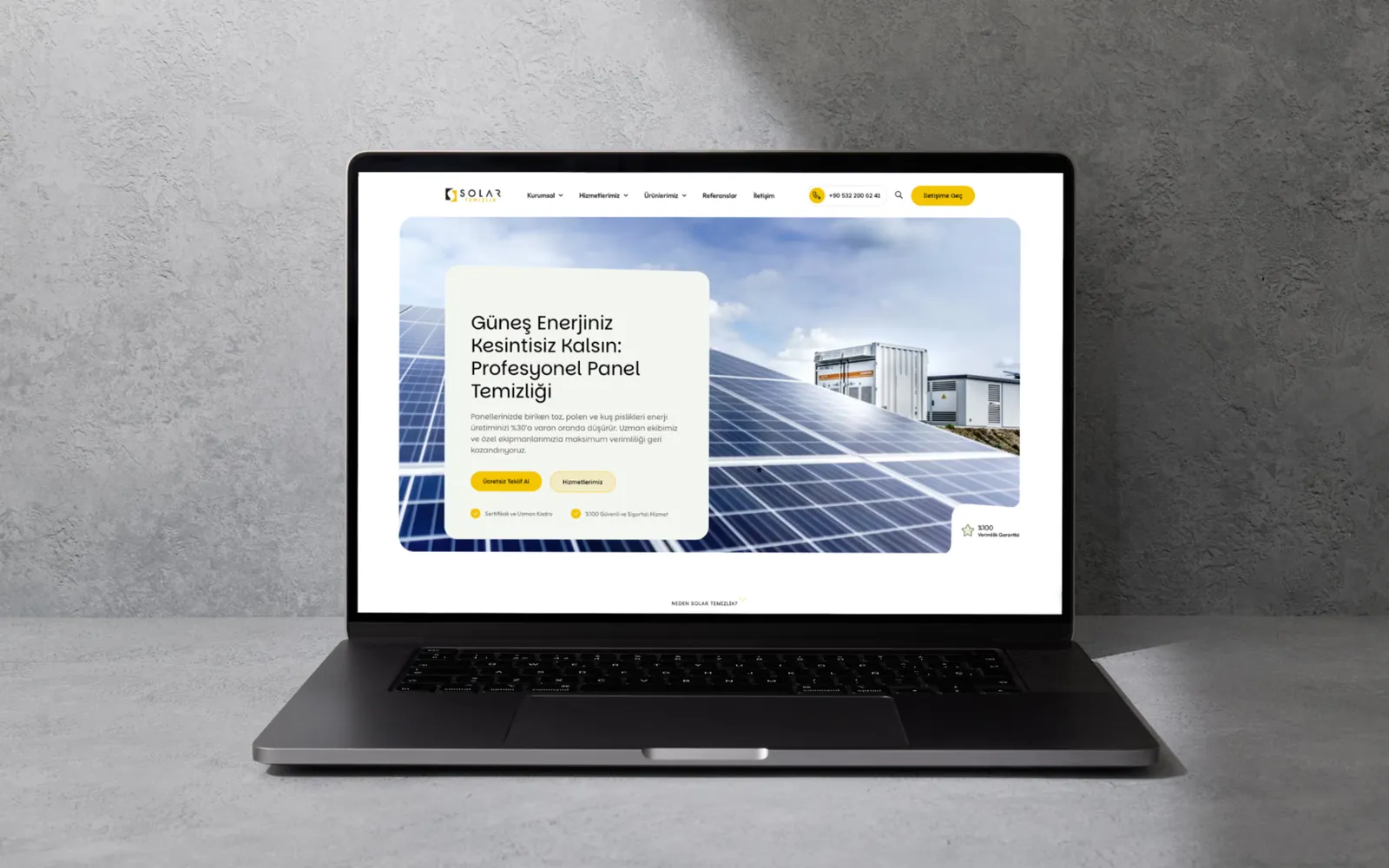 Solar Temizlik kurumsal web sitesi tasarımı - Deniz Media Group
